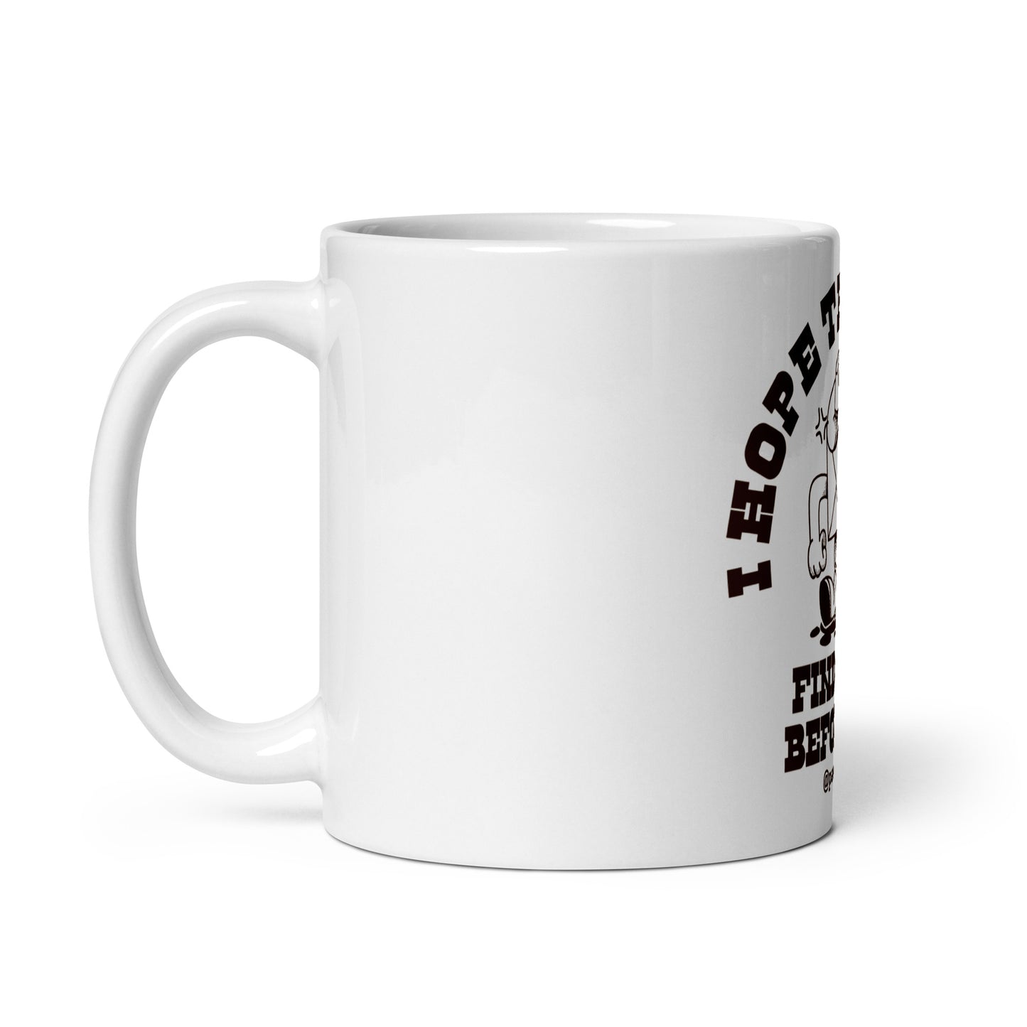 White glossy mug