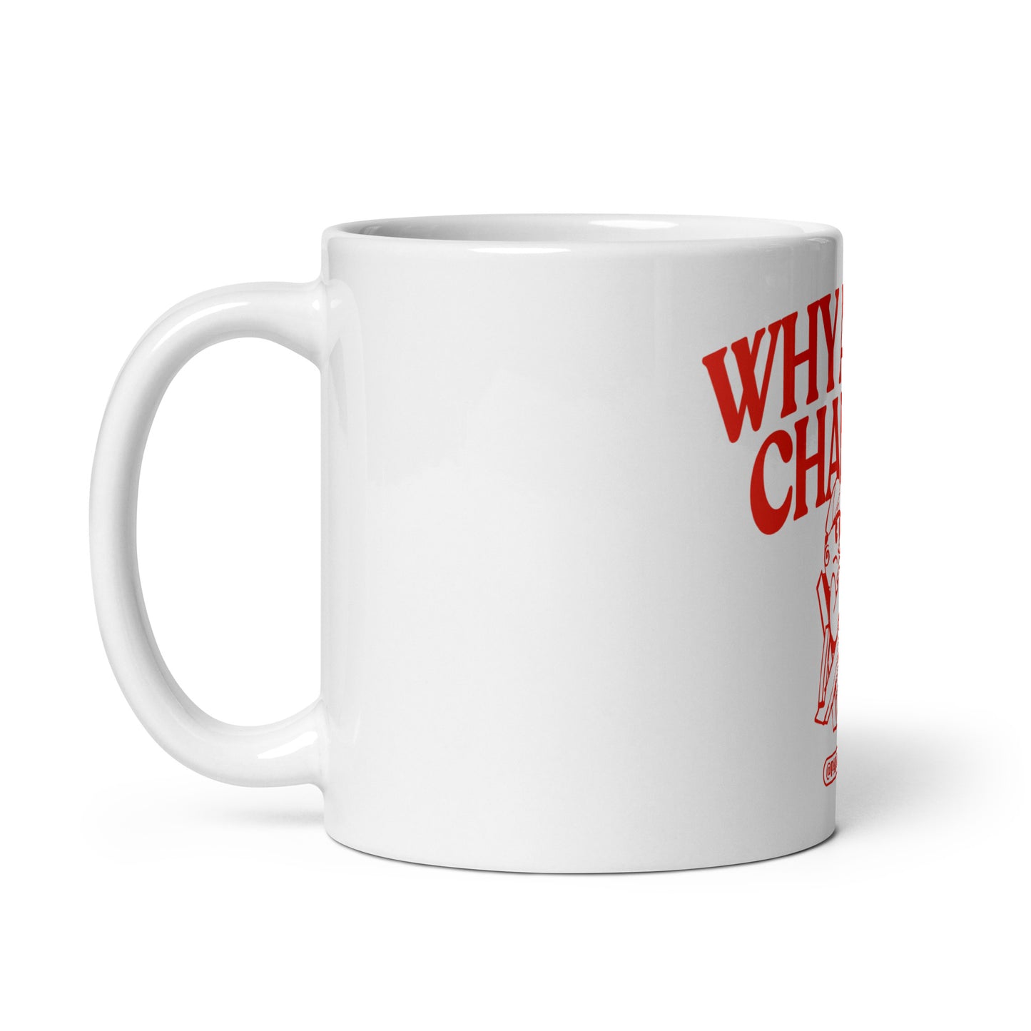 White glossy mug