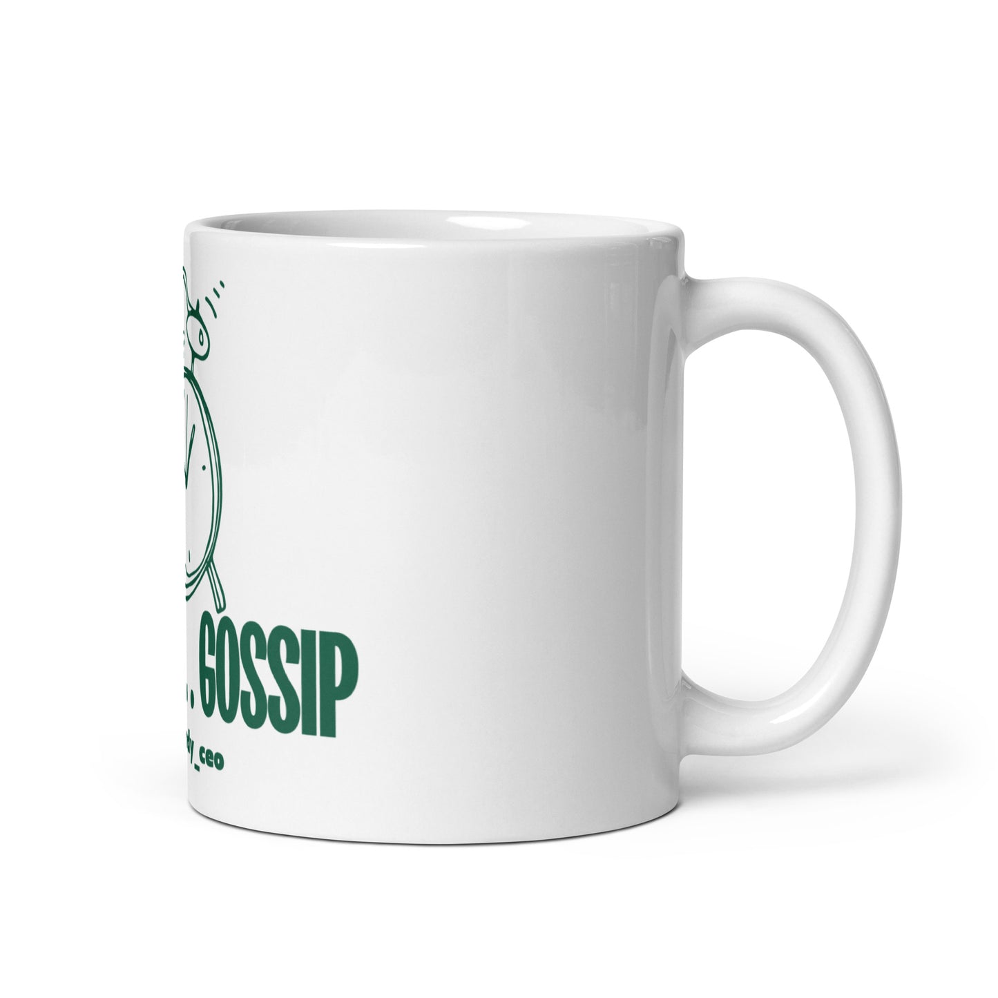 White glossy mug