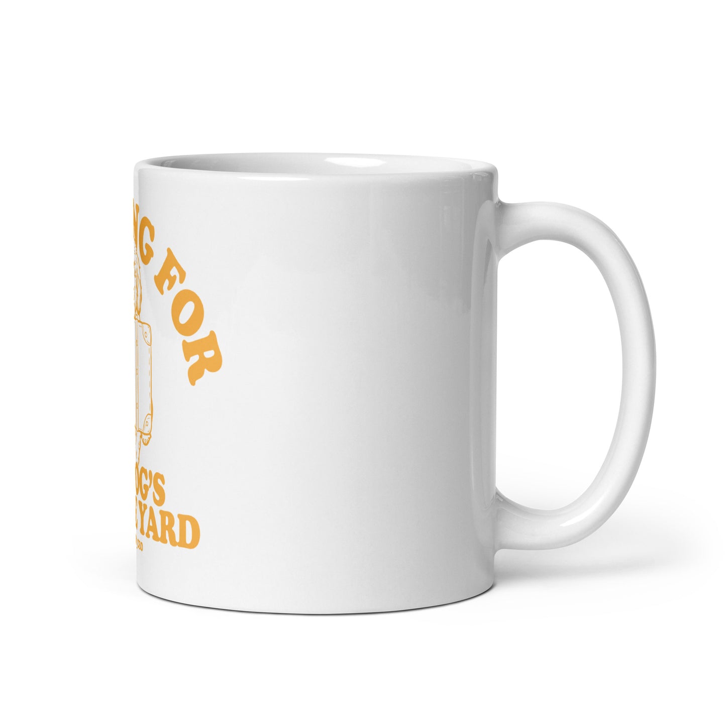 White glossy mug