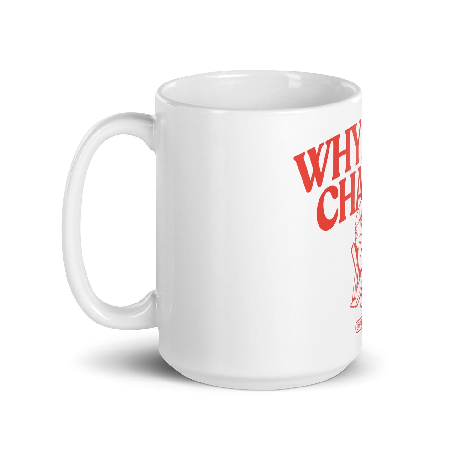 White glossy mug