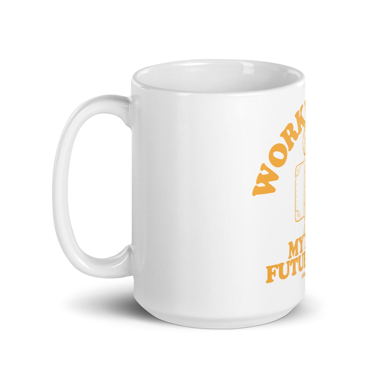 White glossy mug