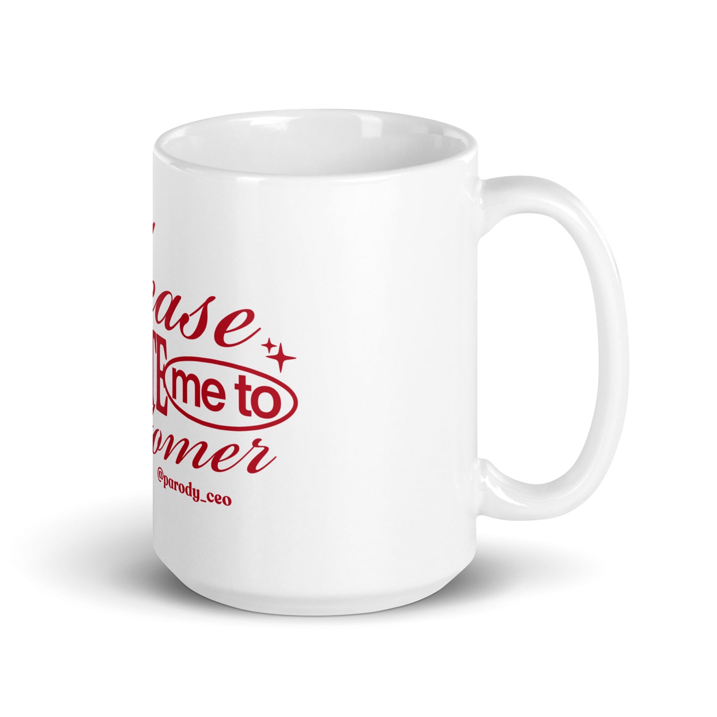 White glossy mug