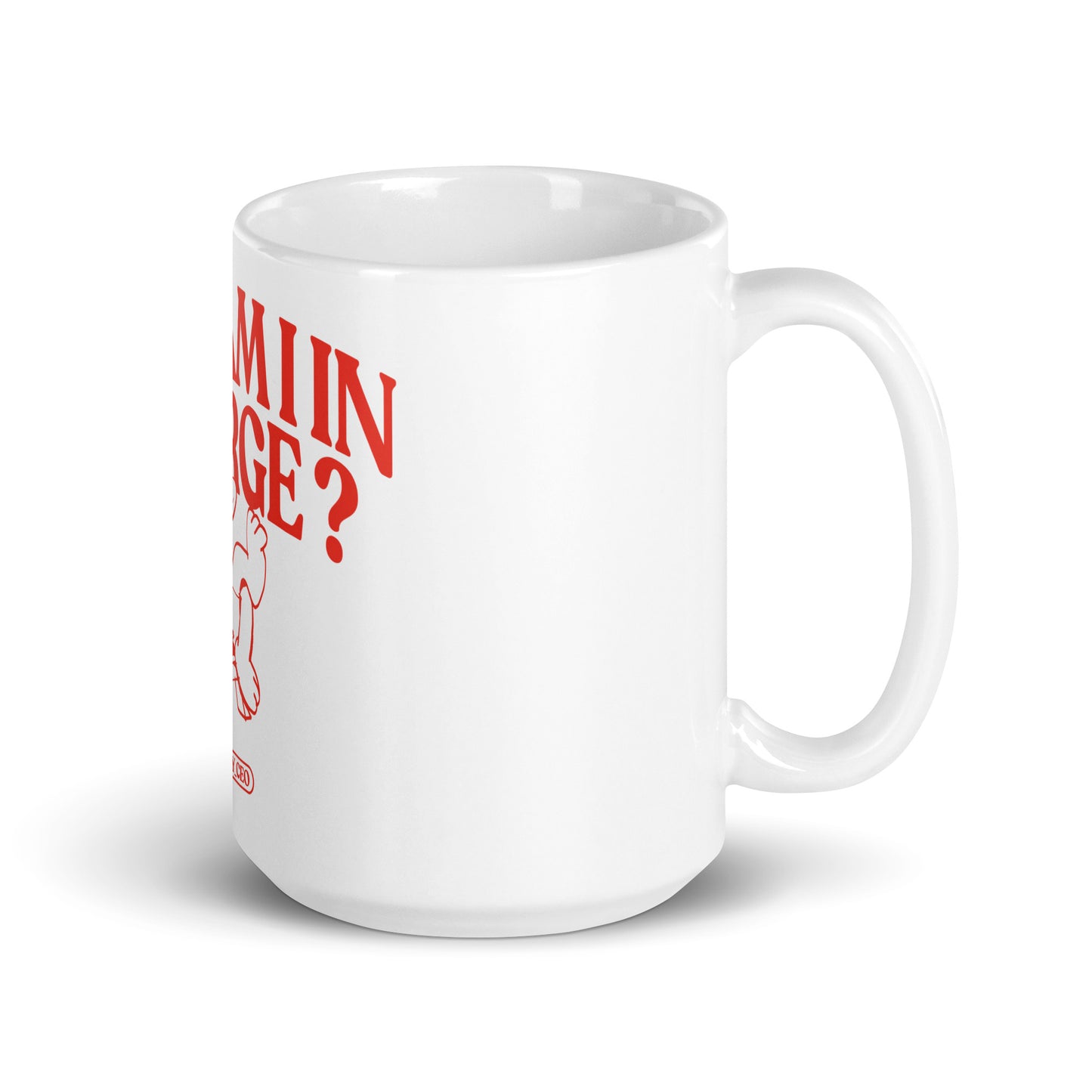 White glossy mug