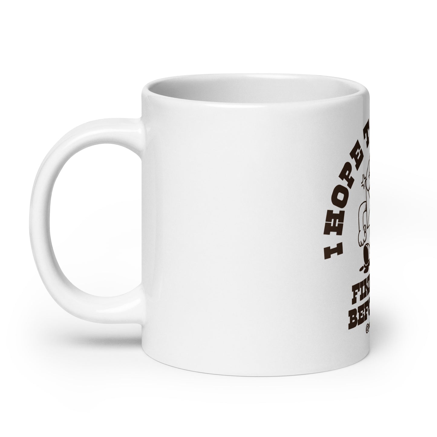 White glossy mug