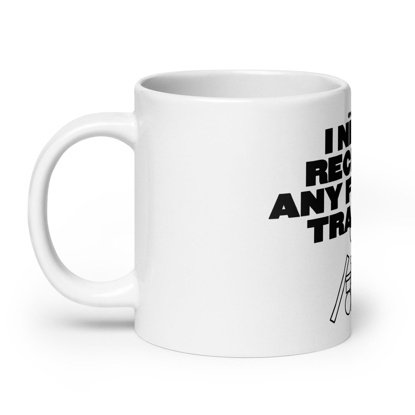 White glossy mug