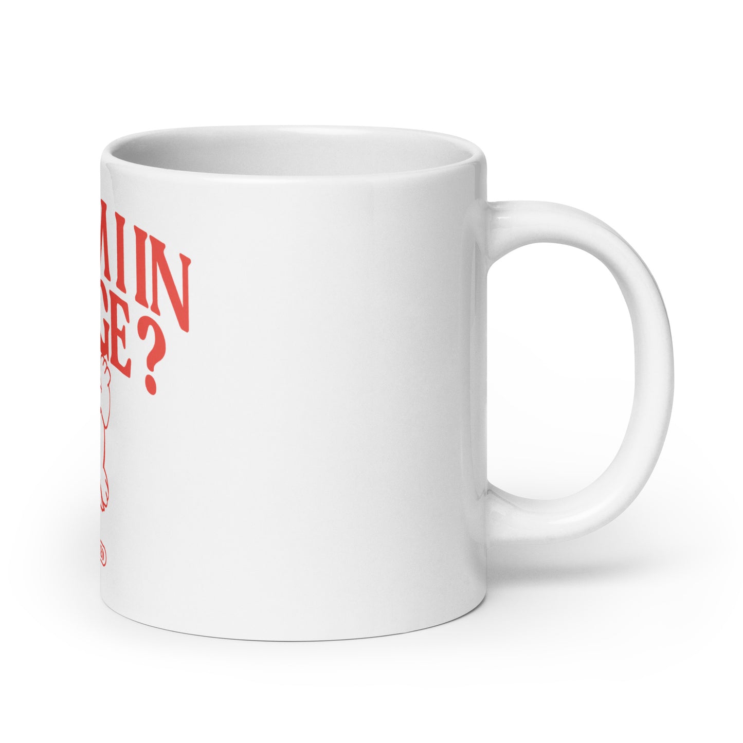 White glossy mug