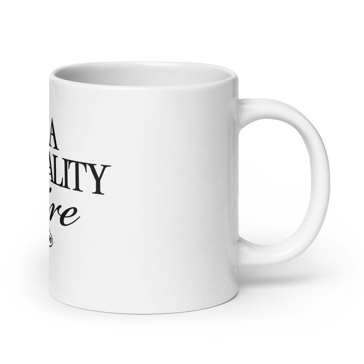 White glossy mug