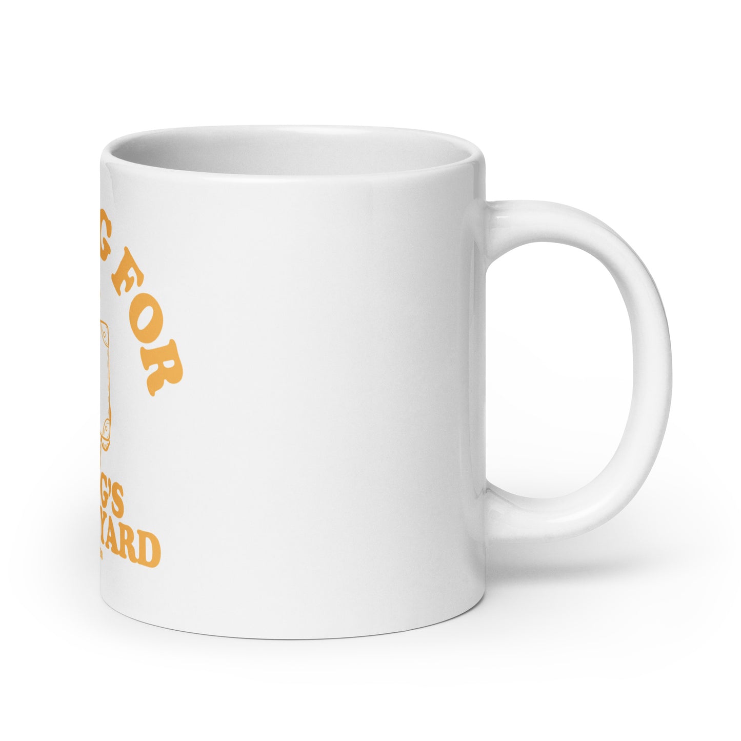 White glossy mug